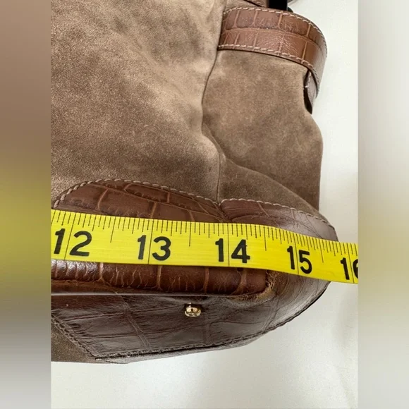 ♠️ Kate Spade ♠️ Brown Shoulder Bag with Suede and Leather - Picture 12 of 16